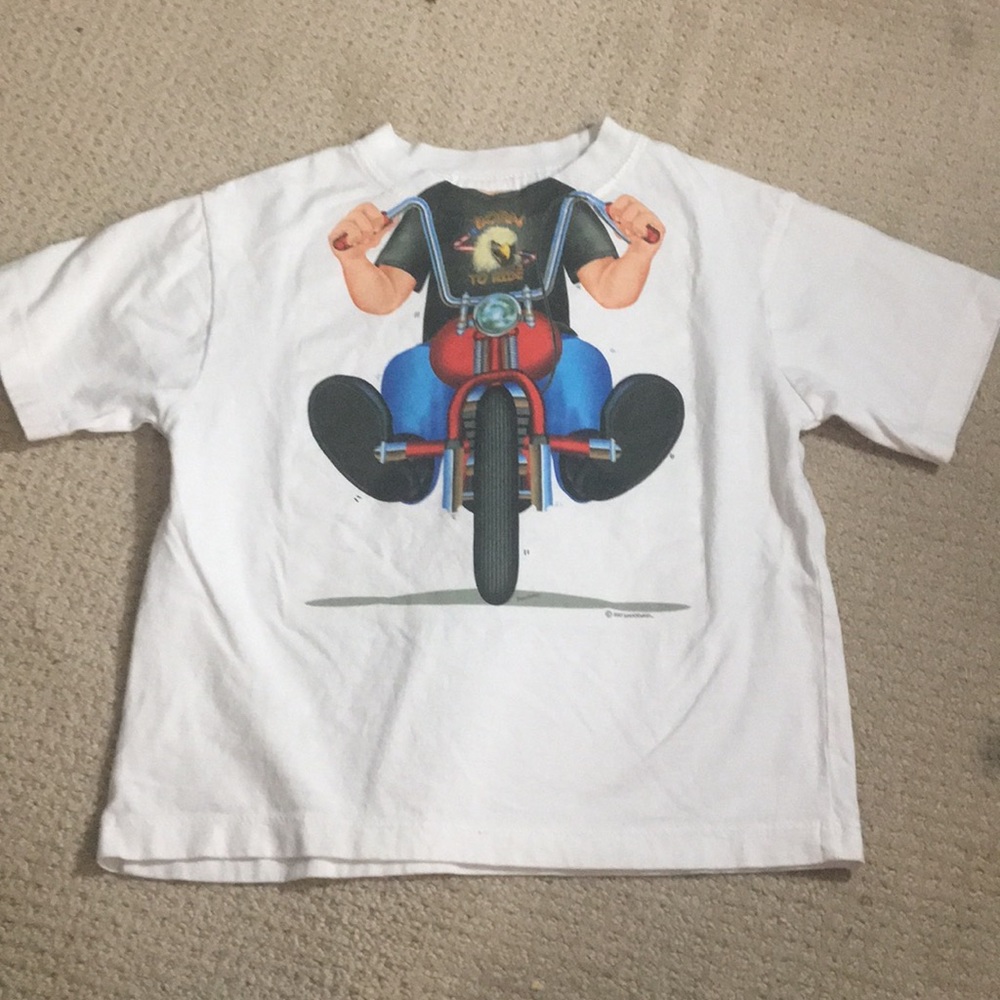 Just Ad a Kid Motorcycle Graphic T-Shirt Size 4T